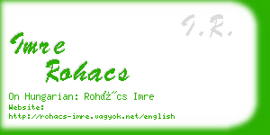 imre rohacs business card